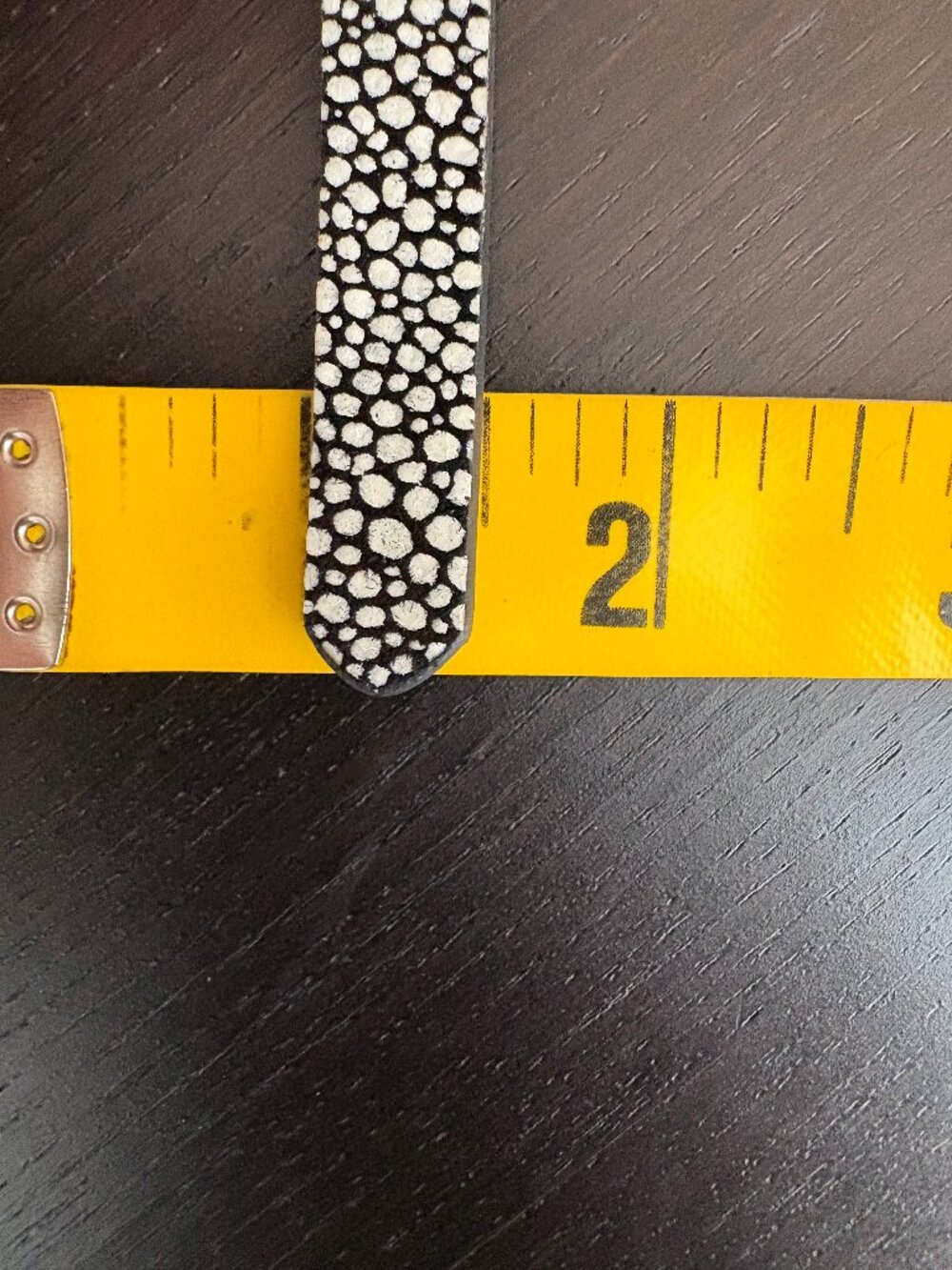 Ann Taylor Skinny Genuine Leather Spotted Belt Size S - Picture 7 of 11